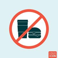 Do not eat icon vector