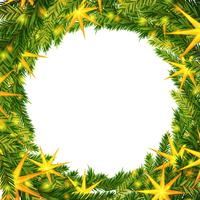 Christmas wreath background vector