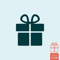 Gift box icon vector