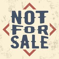 Not for sale stamp vector