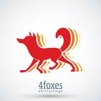 Fox logo template vector