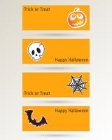 Halloween website banner vector
