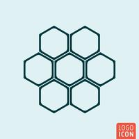 Honeycomb icon isolated vector