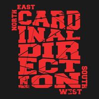Cardinal direction stamp vector