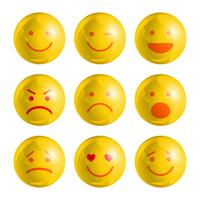 Emoji emoticons set vector