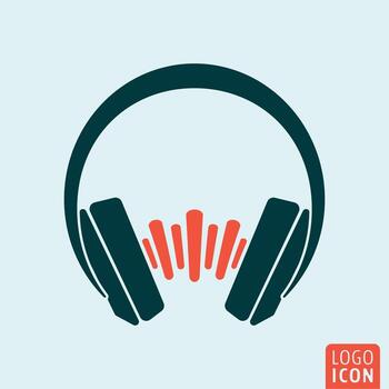 Headphones sound wave vector