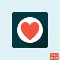 Heart icon isolated vector