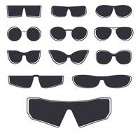 Glasses template isolated vector