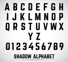 Alphabet shadow font vector