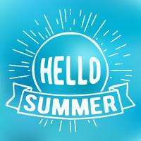 Hello summer stamp vector