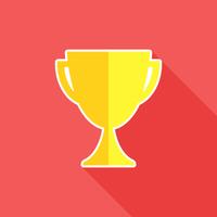 Trophy flat icon vector