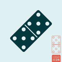 Domino bone icon vector