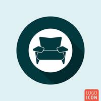 Armchair icon isolated