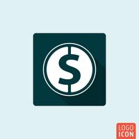 Money icon isolated vector