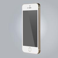 Realistic device mockup white color smartphone vector