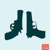 Guns icon isolated vector