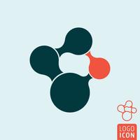 Molecule icon isolated vector