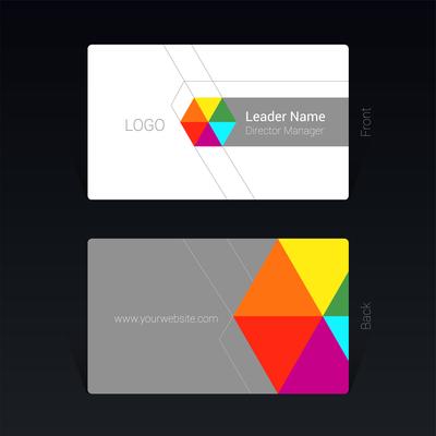 Business card colorful design concept Vector Illustration