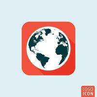 Globe icon isolated vector