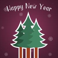 Plantilla de tarjeta de feliz año nuevo vector