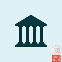 Bank icon isolated vector