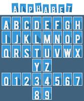 Alphabet flat font template vector