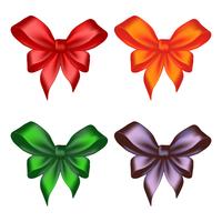 Colored ribbon bows vector