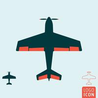 Plane icon isolated vector