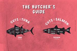 The butcher's Guide, Cut of fish vector