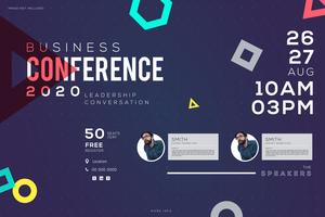 Conferencia de negocios reunión corporativa, diseño creativo. vector