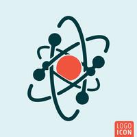 Atom icon isolated vector