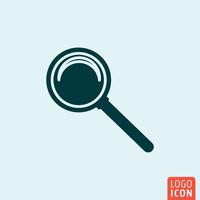 Search lupe icon minimal design vector