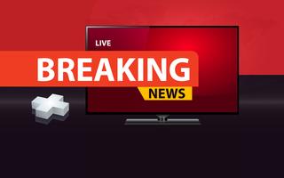 3D plus sign with modern flat  screen TV health care breaking news concept vector