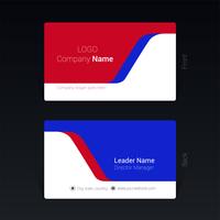 Red and blue business visit card design concept Vector Illustration