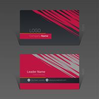 Black and Pink strip business card design concept, Vector Illustration