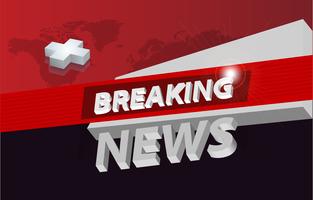 Graphical 3d breaking news background concept series 04 vector