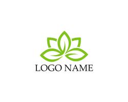 Logos of green leaf ecology nature element vector icon