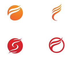 Fire flame nature logo and symbols icons template.. vector