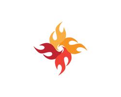 Fire logo and symbols template icons app vector