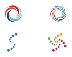 Iconos de plantilla de logotipo y símbolos de vórtice círculo vector