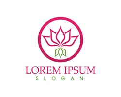 Lotus Flower Sign for Wellness, Spa and Yoga vector