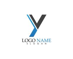 Plantilla de logotipo y símbolos de empresa de letras Y vector