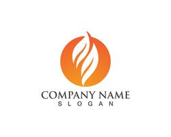 Fire flame Logo Template vector icon Oil, gas and energy