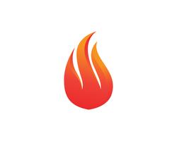 Aplicación de iconos de logotipo y símbolos de fuego. vector