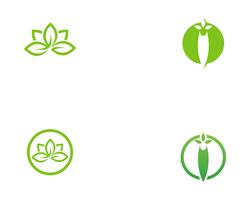 Logos de la hoja verde ecología naturaleza elemento vector icono