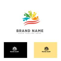 community group logo design template vector illustration