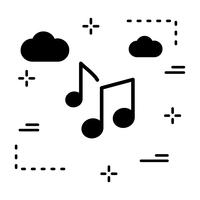 Vector icono de notas musicales