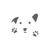 animal care logo design hug dog cat vector isolated icon element
