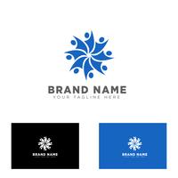 community group logo design template vector illustration