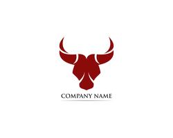 Plantilla de logotipo y símbolos de cuerno de toro